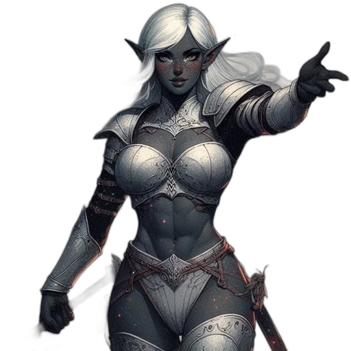 fantasy art, concept art, comic book art, pixel art transparent PNG cut-out