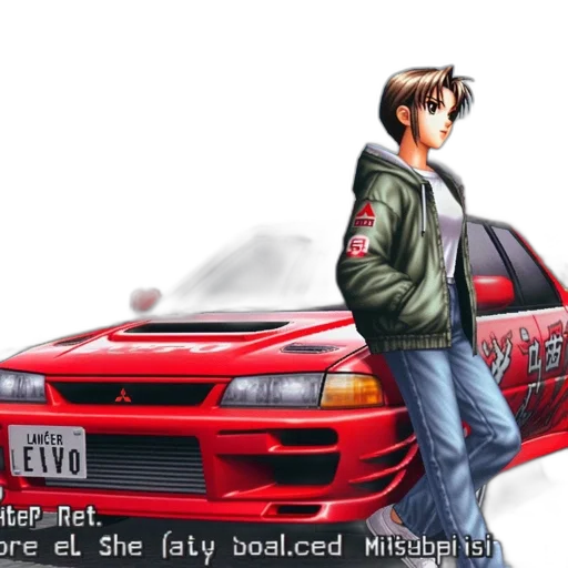 car, jacket, vaporwave, anime transparent PNG cut-out