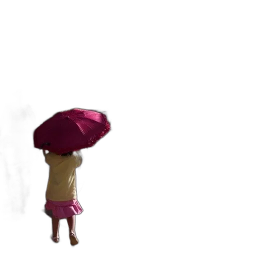 umbrella, hat, dress, staff transparent PNG cut-out