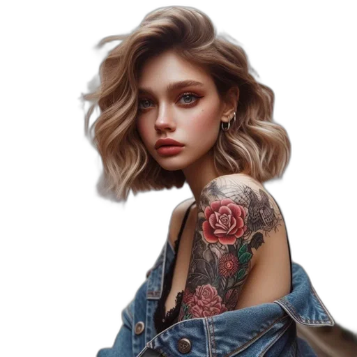 flower, jewelry, face, hair transparent PNG cut-out