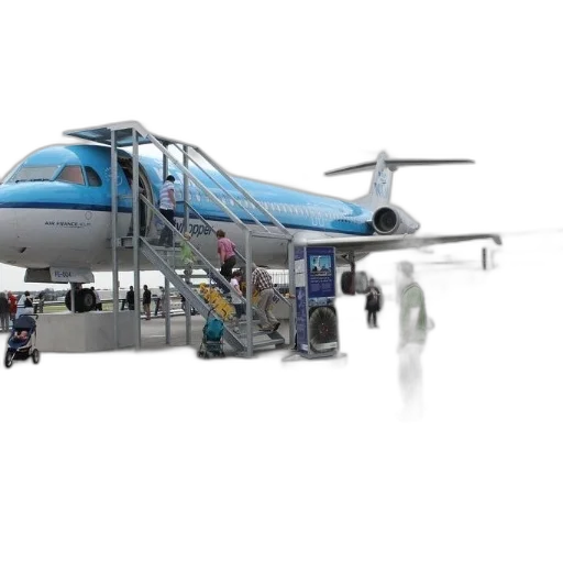 blue, airplane, word, klm transparent PNG cut-out