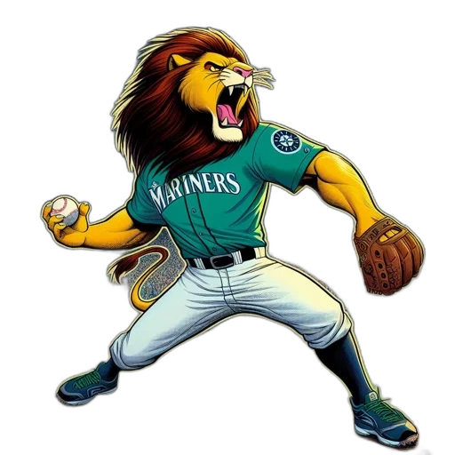 animal, cartoon, lion, dressed transparent PNG cut-out