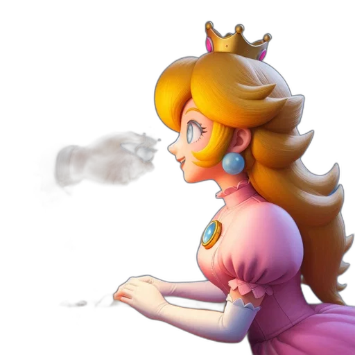 crown, dress, staff, face transparent PNG cut-out