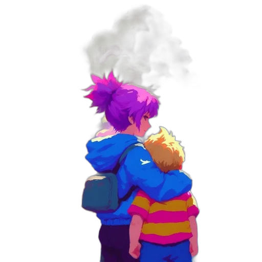 jacket, concept art, pixel art, watercolor transparent PNG cut-out