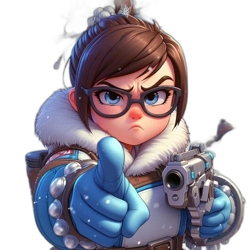 jacket, weapon, staff, face transparent PNG cut-out