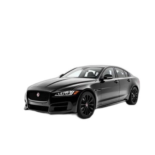 car, 3d render, black, jaguar transparent PNG cut-out