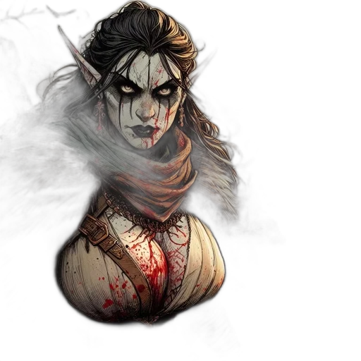concept art, fantasy art, comic book art, watercolor transparent PNG cut-out