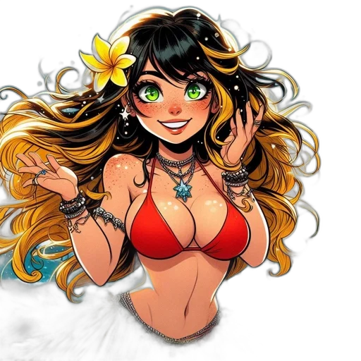 jewelry, anime, fantasy art, cartoon transparent PNG cut-out