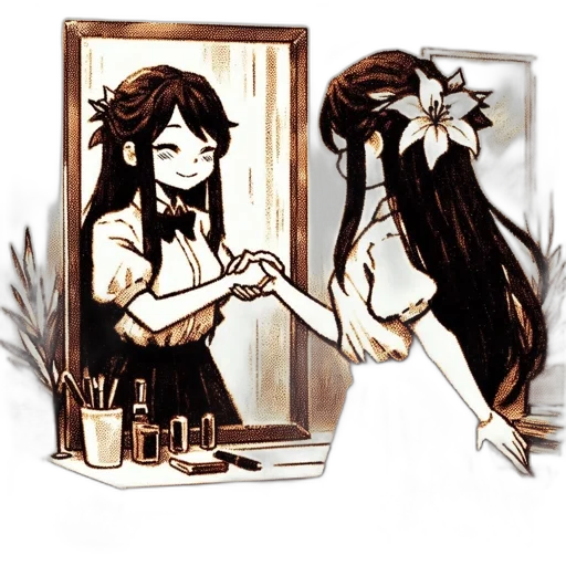 dress, hair, crown, flower transparent PNG cut-out