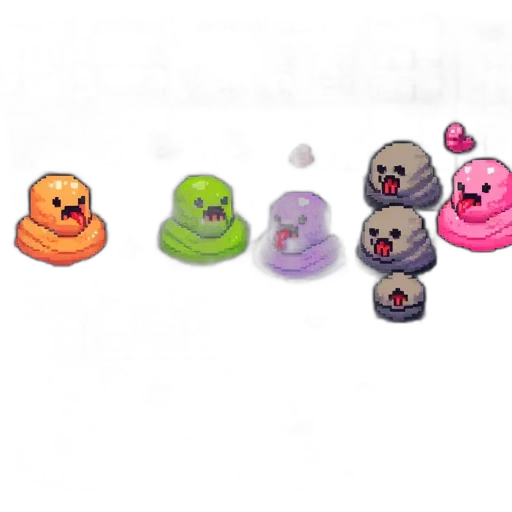 pixel art, concept art, 3d render, pastel transparent PNG cut-out