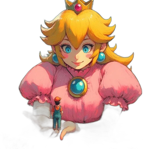 crown, dress, weapon, creature transparent PNG cut-out