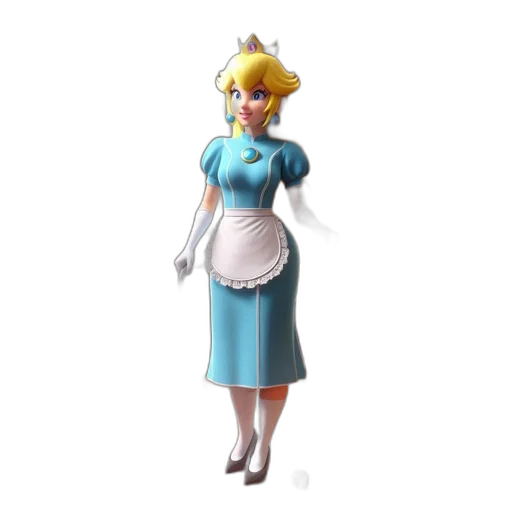 dress, crown, staff, 3d render transparent PNG cut-out
