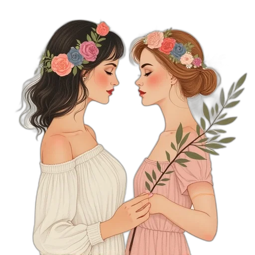 dress, crown, watercolor, fantasy art transparent PNG cut-out