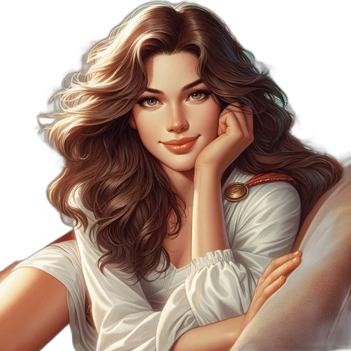 face, jewelry, photorealistic, oil painting transparent PNG cut-out