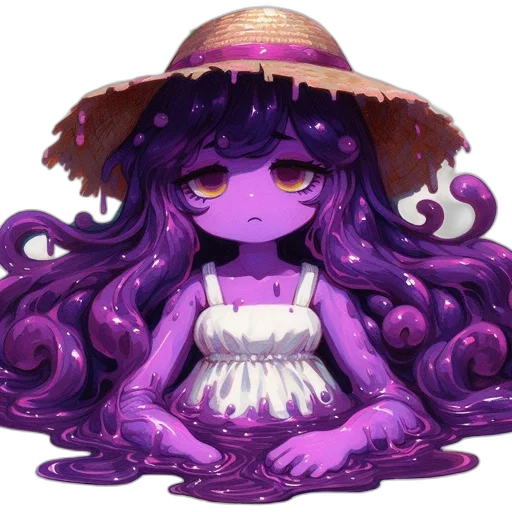 hat, creature, hair, staff transparent PNG cut-out