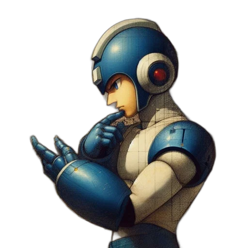 robot, weapon, concept art, pixel art transparent PNG cut-out