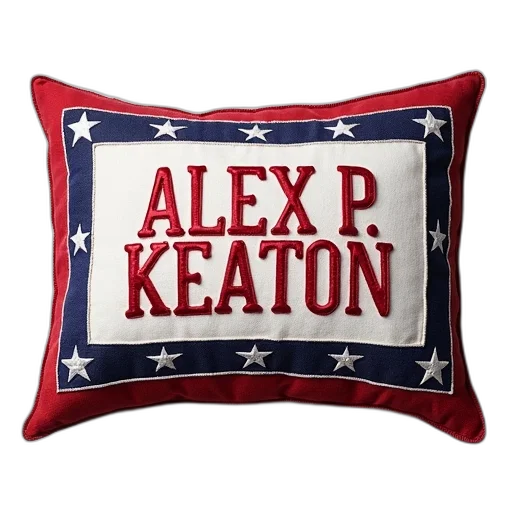 red, white, blue, pillow transparent PNG cut-out
