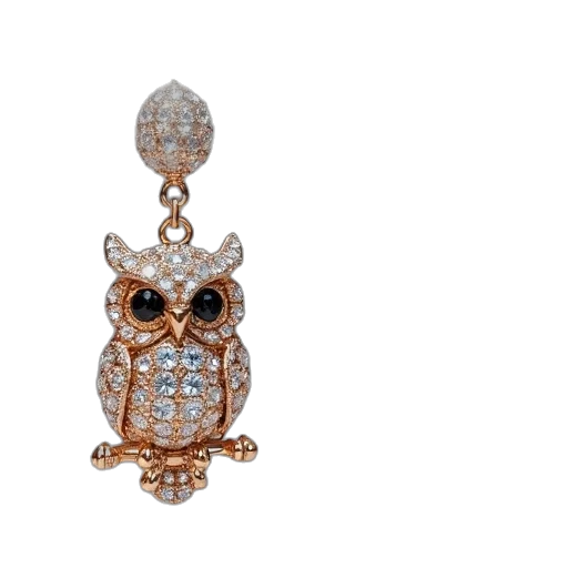 jewelry, crown, owl, charm transparent PNG cut-out