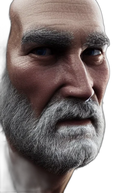 face, photorealistic, 3d render, concept art transparent PNG cut-out