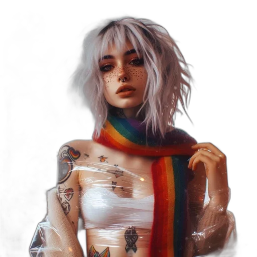 jacket, dress, dragon, face transparent PNG cut-out