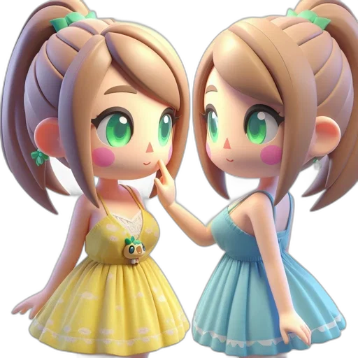 dress, 3d render, concept art, cartoon transparent PNG cut-out