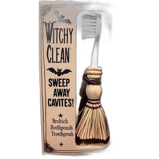 product, packaging, features, witch-themed transparent PNG cut-out