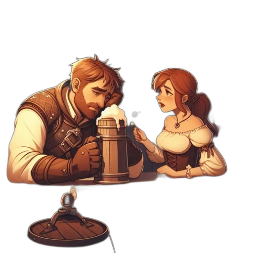 staff, bottle, crown, food transparent PNG cut-out
