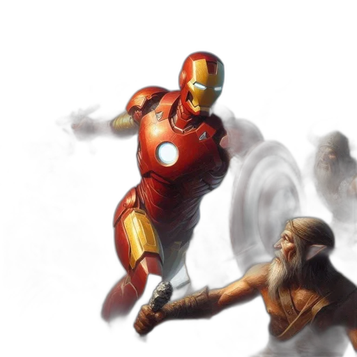 concept art, comic book art, 3d render, fantasy art transparent PNG cut-out