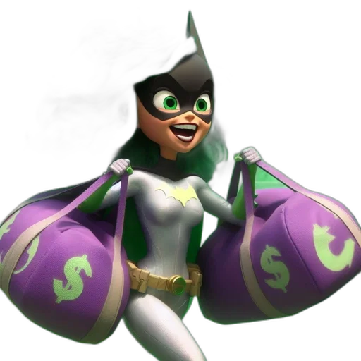 concept art, 3d render, comic book art, animated transparent PNG cut-out