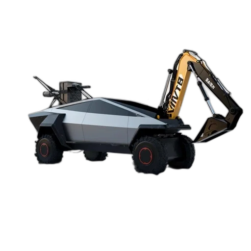 robot, weapon, car, 3d render transparent PNG cut-out