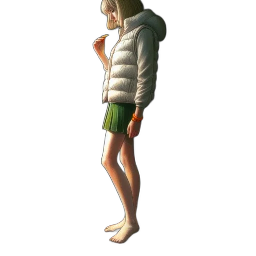 jacket, creature, dress, face transparent PNG cut-out