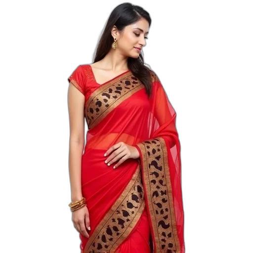dress, red, woman, wearing transparent PNG cut-out