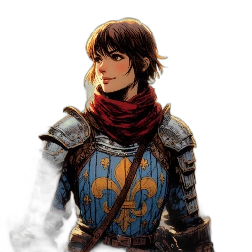 sword, face, jacket, weapon transparent PNG cut-out