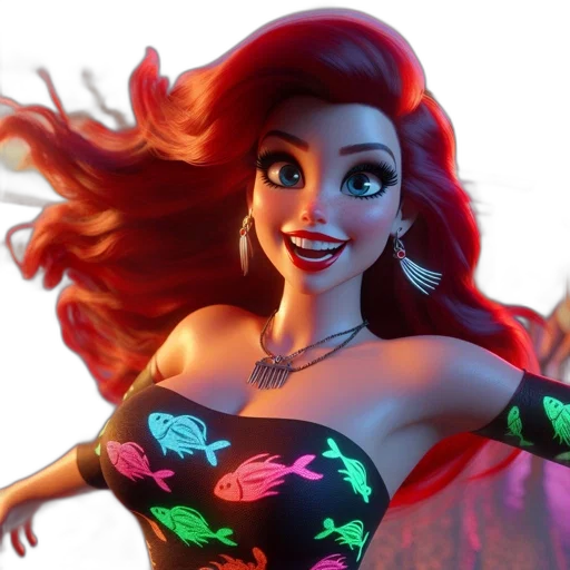 dress, 3d render, concept art, cartoon transparent PNG cut-out