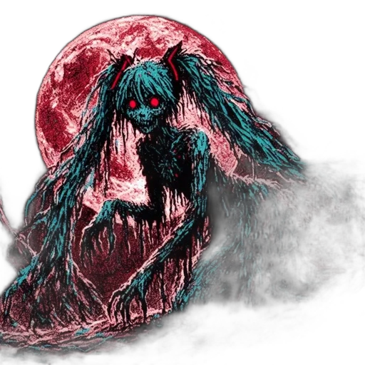 creature, mask, hair, dress transparent PNG cut-out