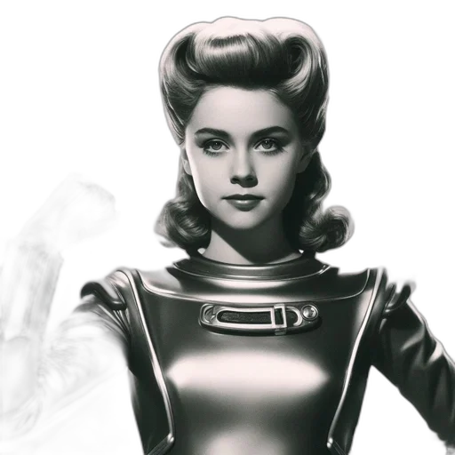 robot, dress, comic book art, concept art transparent PNG cut-out