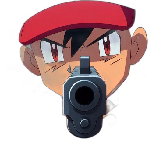 weapon, hat, face, staff transparent PNG cut-out