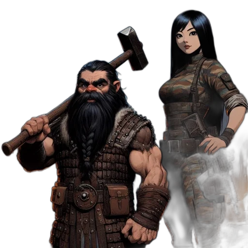 concept art, fantasy art, comic book art, 3d render transparent PNG cut-out