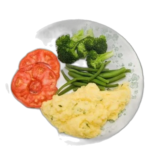 food, photorealistic, 3d render, green transparent PNG cut-out