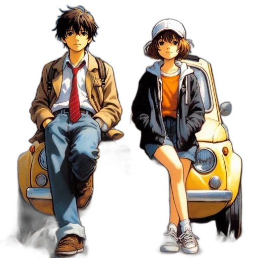 jacket, car, anime, concept art transparent PNG cut-out
