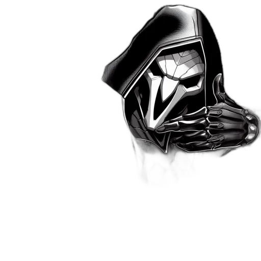 mask, jacket, face, weapon transparent PNG cut-out