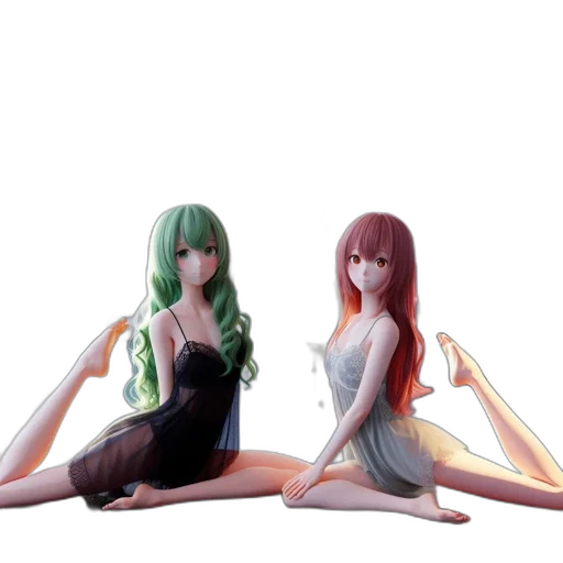 dress, 3d render, anime, concept art transparent PNG cut-out
