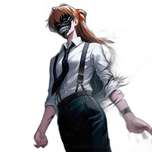 mask, staff, face, creature transparent PNG cut-out