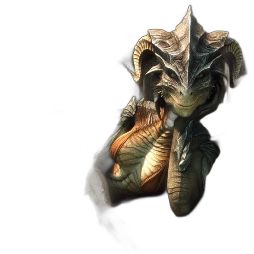 dragon, creature, mask, face transparent PNG cut-out