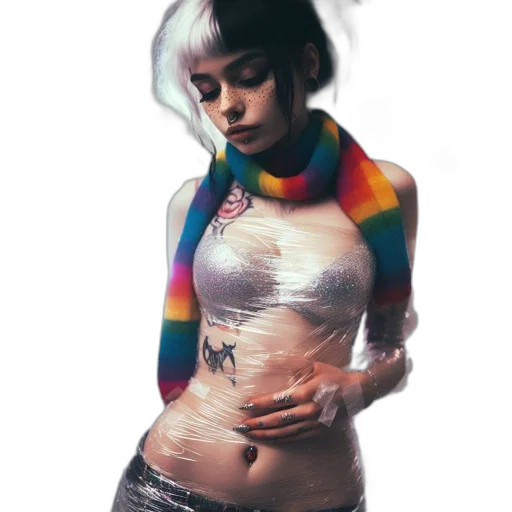 dress, jacket, jewelry, robot transparent PNG cut-out