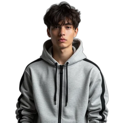 jacket, face, staff, hair transparent PNG cut-out