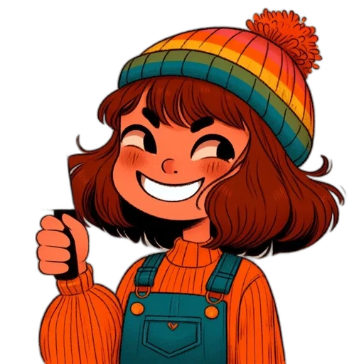 hat, jacket, staff, face transparent PNG cut-out