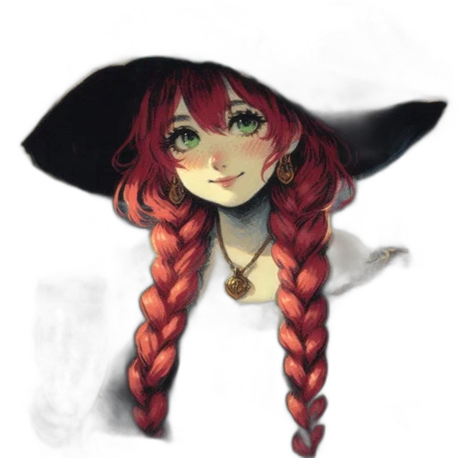 hat, staff, crown, hair transparent PNG cut-out