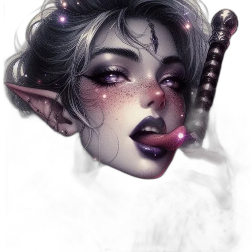 face, mask, staff, fantasy art transparent PNG cut-out