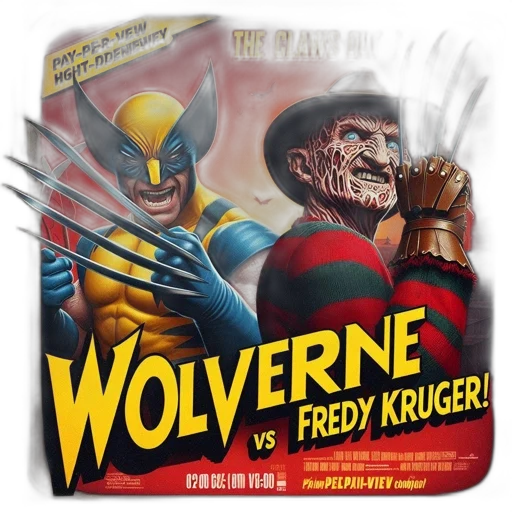 comic book art, concept art, wolverine, freddy transparent PNG cut-out
